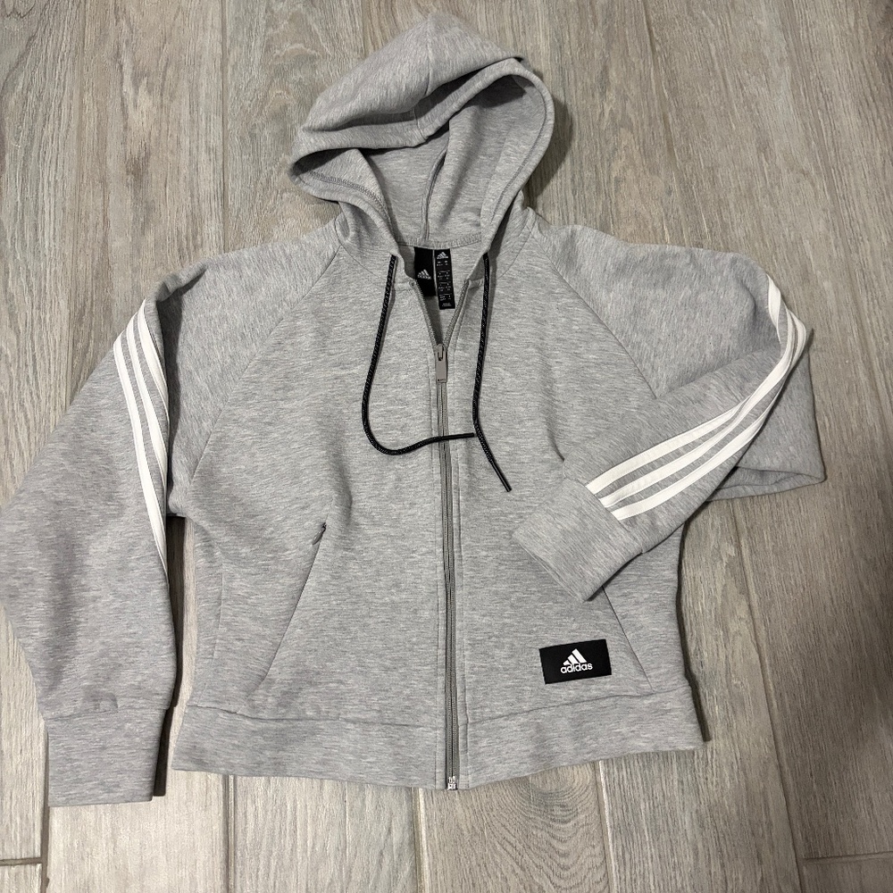 LIKE NEW! Women's Adidas Gray Knit Hoodie - XS